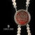 stobieckidesign, Biżuteria, Naszyjniki, PERŁOWE ROSARIUM II- naszyjnik z naturalnych pereł ze srebrną różą