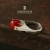 RED DOT - pierścionek srebrny z czerwonym jadeitem / Stobiecki Design / Biżuteria / Pierścionki