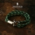 stobieckidesign, Biżuteria, Bransolety, WIND & WATER - bransoletka z zielonej linki żeglarskiej i srebra