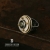 TRIPLETTE II- pierścionek srebrno-mosiężny z cyrkonią w kolorze oliwinu / stobieckidesign / Biżuteria / Pierścionki