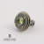 TRIPLETTE III- pierścionek srebrno-mosiężny z cyrkonią w kolorze peridotu