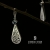 AŻUROWY LABIRYNT kolczyki z akwamarynową cyrkonią / stobieckidesign / Biżuteria / Kolczyki
