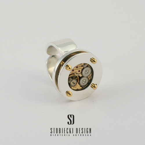 SEN ZEGARMISTRZA nr 12- pierścionek z werkiem zegarkowym / stobieckidesign / Biżuteria / Pierścionki