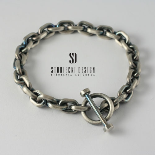 MODERN OLDSCHOOL- bransoleta srebrna / stobieckidesign / Biżuteria / Bransolety