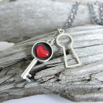 KEY TO MY HEART- srebrny naszyjnik