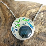 BLUE SWIRLS - naszyjnik z labradorytem