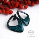Turquoise - kolczyki srebrne - Alabama Studio w Biżuteria/Kolczyki