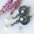 Perłowe meduzy - srebrne kolczyki wire-wrapping z perłami seashell