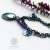 Multi violet - srebrna bransoleta lub naszyjnik w stylu boho / Alabama Studio / Biżuteria / Bransolety