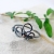 Flower power - minimalistyczny, srebrny pierścionek z miedzianym oczkiem / Alabama Studio / Biżuteria / Pierścionki