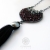 Alabama Studio, Biżuteria, Wisiory, Garnet carnival - srebrny wisior wire wrapping z granatami i czarnym chwostem