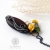 Heban w bursztynach - srebrny wisior wire-wrapping  / Alabama Studio / Biżuteria / Wisiory