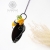 Heban w bursztynach - srebrny wisior wire-wrapping  / Alabama Studio / Biżuteria / Wisiory