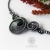 Konstelacja z sercem - srebrny naszyjnik z serduszkiem z czarnego onyksu / Alabama Studio / Biżuteria / Naszyjniki