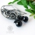 Alabama Studio, Biżuteria, Kolczyki, Black shine - srebrne kolczyki  wire wrapping z czarnym spinelem