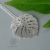 White monstera - midi - nowoczesny, minimalistyczny wisior z satynowanego srebra / Alabama Studio / Biżuteria / Wisiory