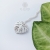 White monstera - mini - nowoczesny, minimalistyczny wisior z satynowanego srebra / Alabama Studio / Biżuteria / Wisiory