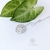 White monstera - mini - nowoczesny, minimalistyczny wisior z satynowanego srebra / Alabama Studio / Biżuteria / Wisiory