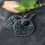 Zielona rosa - wyjątkowe, srebrne kolczyki wire wrapping z platerowanymi spinelami / Alabama Studio / Biżuteria / Kolczyki