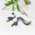 Wing ear climber - srebrna nausznica z kianitem i sztyft do kompletu / Alabama Studio / Biżuteria / Kolczyki