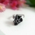 Tourmaline black - minimalistyczny, srebrny pierścionek z czarnym turmalinem / Alabama Studio / Biżuteria / Pierścionki