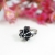 Tourmaline black - minimalistyczny, srebrny pierścionek z czarnym turmalinem / Alabama Studio / Biżuteria / Pierścionki