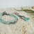 Blue water - komplet srebrnych bransoletek z motywem fali i amazonitami / Alabama Studio / Biżuteria / Bransolety