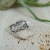 Narodziny Wenus - srebrny, asymetryczny pierścionek z perłą / Alabama Studio / Biżuteria / Pierścionki