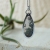 Kropla podwodnego świata - minimalistyczny, srebrny naszyjnik z agatem mszystym / Alabama Studio / Biżuteria / Naszyjniki