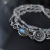 W blasku księżycowej nocy - srebrna bransoletka z labradorytem / Alabama Studio / Biżuteria / Bransolety