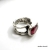 Srebrny pierścionek z owalnym rubinem / atelier Skrocki / Biżuteria / Pierścionki