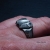 Sygnet męski srebrny 925 z czarnym diamentem / atelier Skrocki / Biżuteria / Dla mężczyzn