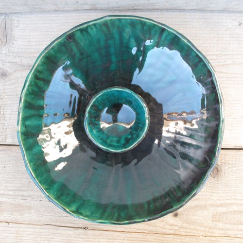 zielone oko - misa ceramiczna / solo kolektyw / Dekoracja Wnętrz / Ceramika