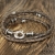 Brown Leather Strap  - bransoleta / Anioł / Biżuteria / Dla mężczyzn