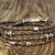 Brown Leather Strap  - bransoleta / Anioł / Biżuteria / Dla mężczyzn