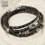 Black Leather Strap - bransoleta / Anioł / Biżuteria / Dla mężczyzn