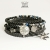 Anioł, Biżuteria, Dla mężczyzn, NOMADA (black leather strap) - komplet bransolet
