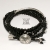 NOMADA (black leather strap) - komplet bransolet / Anioł / Biżuteria / Dla mężczyzn