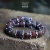 SKULL & SNAKE - komplet bransolet z jaspisu picasso / Anioł / Biżuteria / Dla mężczyzn