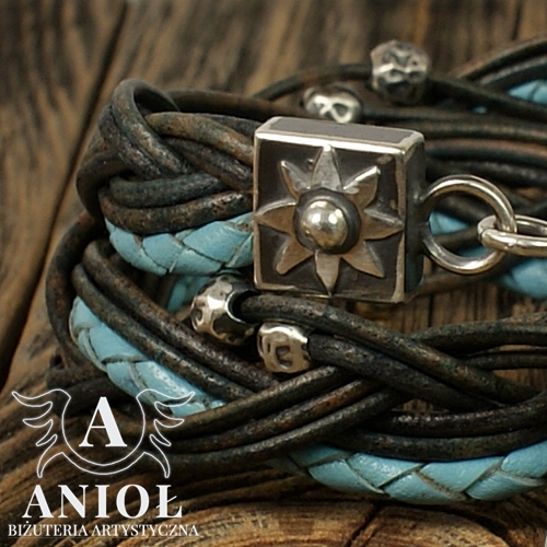 Blue and Black - bransoleta / Anioł / Biżuteria / Bransolety
