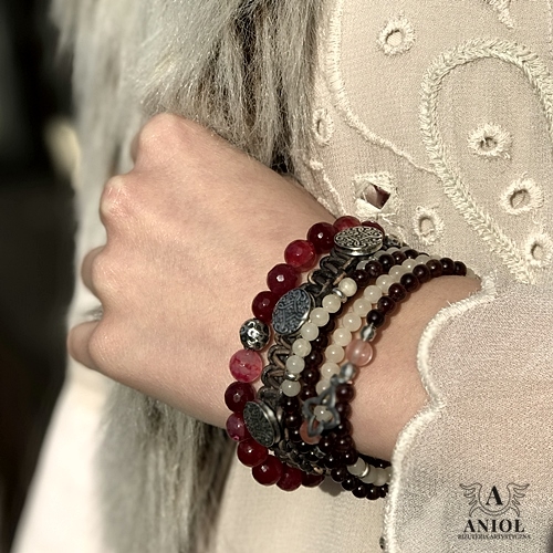 Boho Chic - komplet bransolet / Anioł / Biżuteria / Bransolety