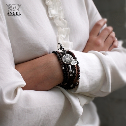 NOMADA (leather strap) - komplet bransolet / Anioł / Biżuteria / Bransolety