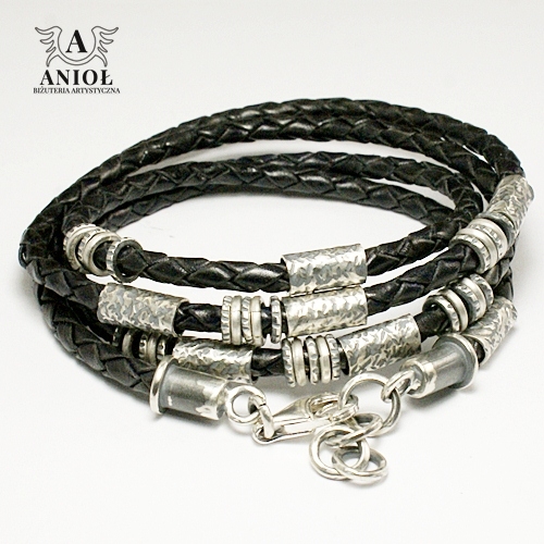 Black Braided Strap - bransoleta  / Anioł / Biżuteria / Bransolety