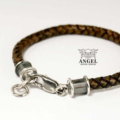 Leather Strap  - bransoleta / Anioł / Biżuteria / Dla mężczyzn
