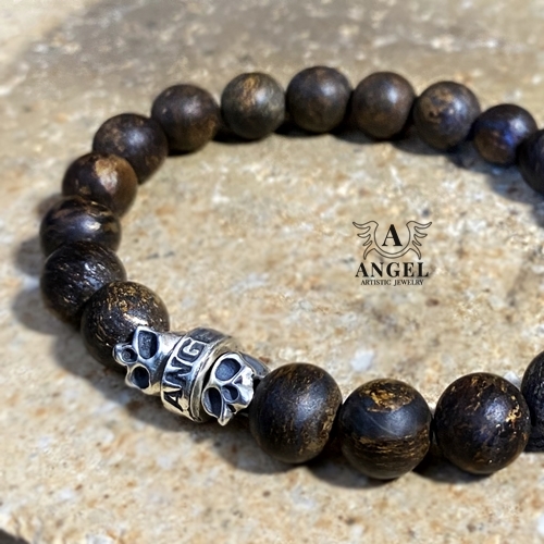 Angel - bransoleta z bronzytu / Anioł / Biżuteria / Dla mężczyzn