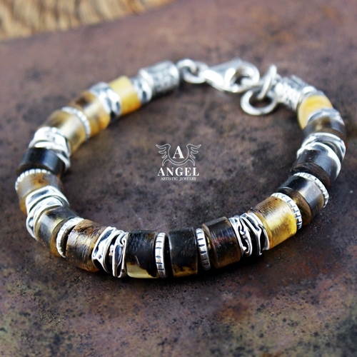Baltic Amber -  bransoleta / Anioł / Biżuteria / Bransolety