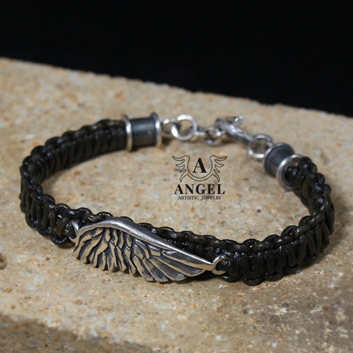 LIKE AN ANGEL (leather strap) - bransoleta / Anioł / Biżuteria / Bransolety