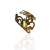 Złocona obrączka z ornamentem Erin / Dorota Kos / Biżuteria / Pierścionki