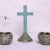 w.inspiracji, Dekoracja Wnętrz, Ceramika, Krzyżyk i dwa świeczniki
