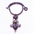 Morado, naszyjnik z ametystami, pirytem i kryształami Swarovskiego, beading / Sol / Biżuteria / Naszyjniki